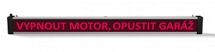 Cartello unilaterale SVN 1250 Led Spegnere il motore, Uscire dal garage