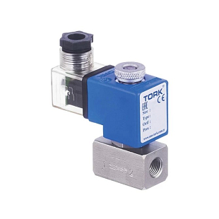 Valvola elettromagnetica in acciaio inossidabile TORK T-SK 602 DN 10, 24 VDC