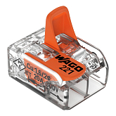 Morsetto di collegamento WAGO COMPACT 2-conduttori 100 pz