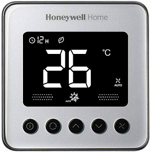 Termostato digitale Honeywell TF428LN-RSS-U argento spazzolato, per fancoil