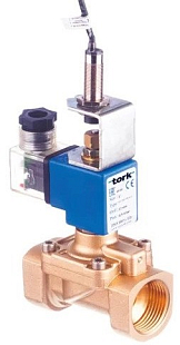 Valvola elettromagnetica per acqua con contatto ausiliario TORK T-KCV108 DN50, 24 VAC