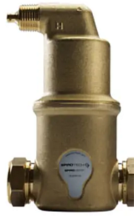 Sfiato in ottone Spirotech Spirovent AA075 con attacco orizzontale 3/4"