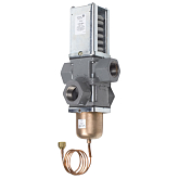 Valvola dell'acqua a tre vie controllata dalla pressione Johnson Controls V48AC-9510 con attacco da 3/4"