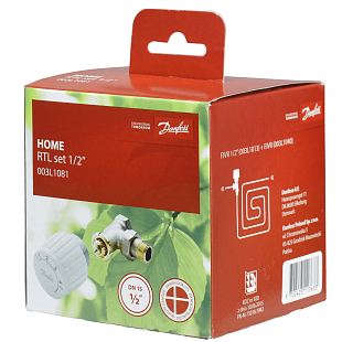 Limitatore di temperatura di ritorno Danfoss FJVR, set con sensore e valvola, angolare, DN15 (003L1081)