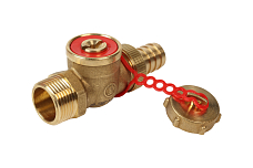 Valvola a sfera con scanalatura per cacciavite GIACOMINI R608, con raccordo per tubo flessibile, 3/4" (R608Y014)