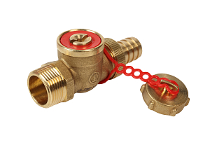 Valvola a sfera con scanalatura per cacciavite GIACOMINI R608, con raccordo per tubo flessibile, 3/4" (R608Y014)