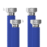 Set di collegamento Merabell AQUA FLEXI per pompe domestiche G1" - G1" 2 tubi lunghezza 30-60 cm