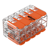Morsetto di collegamento WAGO COMPACT 10-conduttori 15 pezzi (221-420)