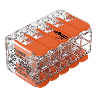 Morsetto di collegamento WAGO COMPACT 10-conduttori 15 pezzi (221-420)