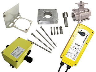 Assemblaggio Schischek EXMAX-15.30 e valvola a sfera a due vie T-KV903.25 (SCH25.203)