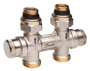 Raccordo doppio per radiatore Danfoss RLV-KDV DN 15 diritto (013G7870)