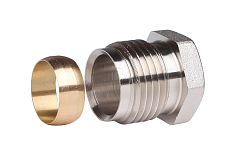Raccordo a compressione Danfoss per tubi in acciaio e rame 15 mm G 1/2" (013G4115)