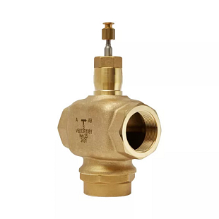 Regulační ventil 3-cestný zdvihový, PN16 DN50 Kvs 40, vnitřní závit, zdvih 20mm, těleso mosaz, teplota 2...170°C